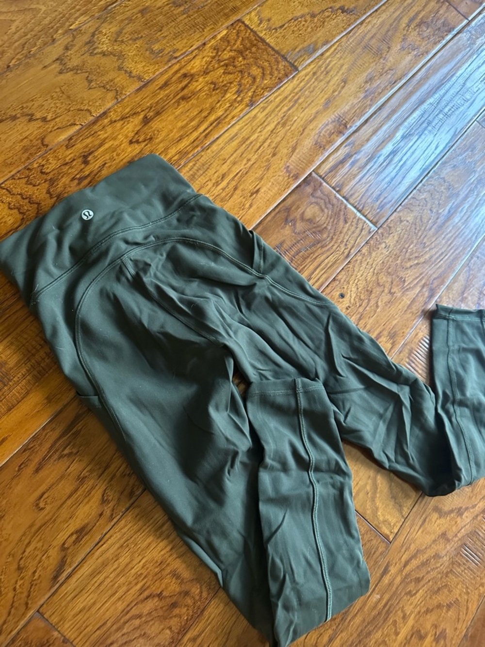 Lululemon Olive Green Athletic Pocket Leggings